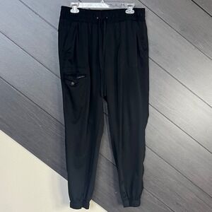 HH Works By Healing Hands Women's Renee Scrub Jogger Pants L Black Stretch